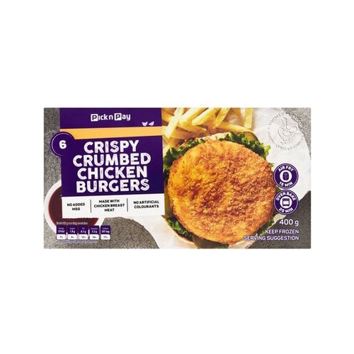 PnP Frozen Chicken Burgers 400g